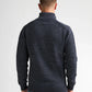 MAGLIONE UOMO A COLLO ALTO IN COTONE RICICLATO PETROL INDUSTRIES CON BOTTONI E ZIP – ROYAL NAVY