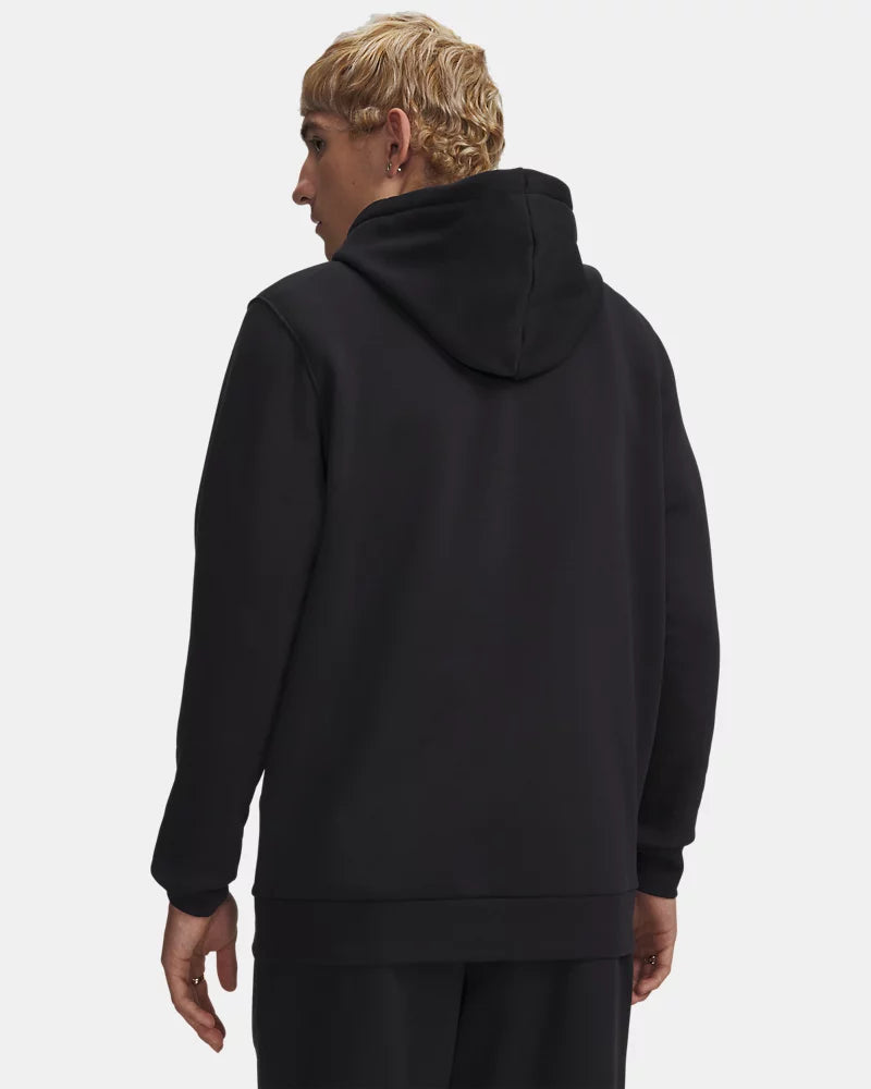 FELPA CON CAPPUCCIO UOMO UNDER ARMOUR ICON FLEECE IN MISTO COTONE – NERO