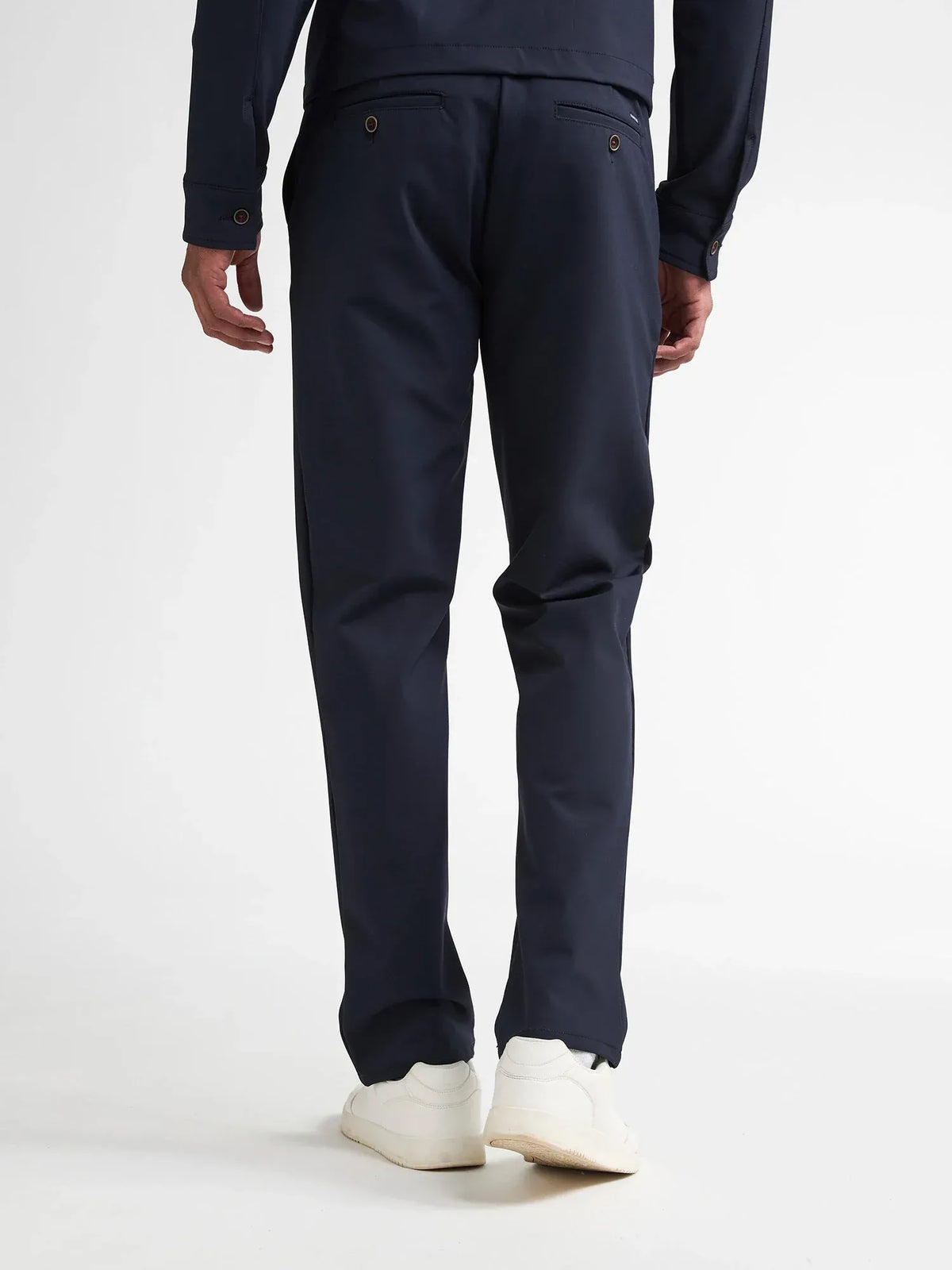 PANTALONI CHINO UOMO IN TWILL DI COTONE ELASTICIZZATO PETROL INDUSTRIES – ROYAL NAVY/ BLU NOTTE