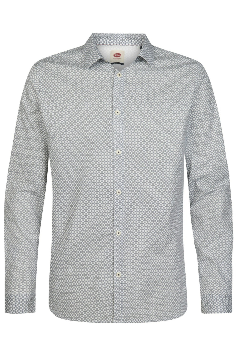 CAMICIA UOMO SLIM FIT COTONE ELASTICIZZATO PETROL INDUSTRIES – GRIGIO
