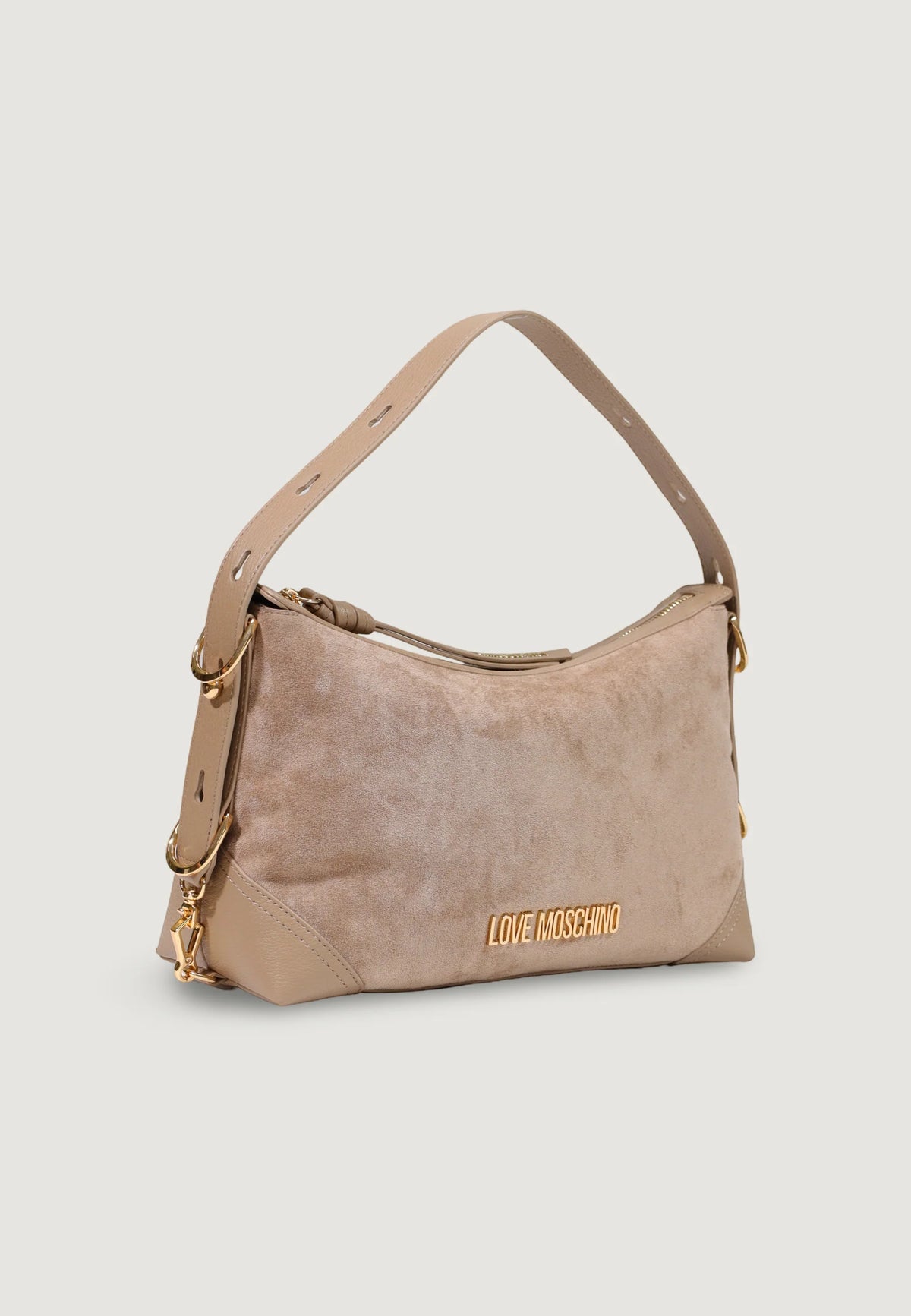 BORSA DONNA LOVE MOSCHINO TRACOLLA VELOUR – SABBIA