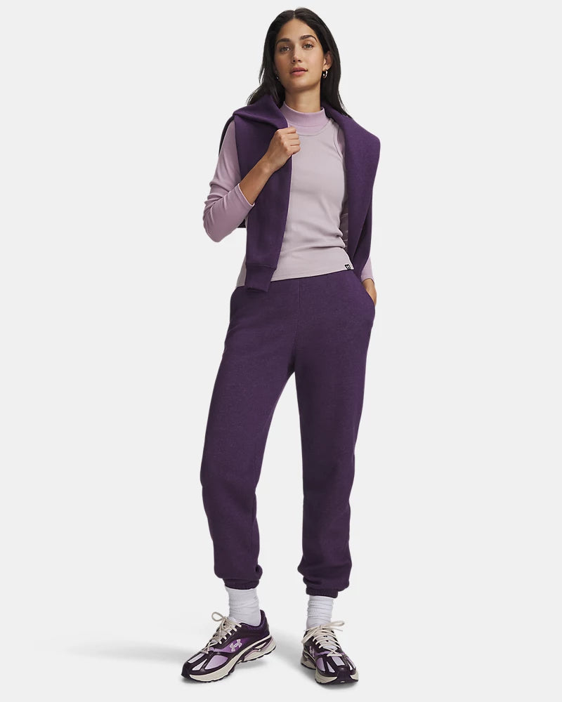 PANTALONI TUTA JOGGER DONNA UNDER ARMOUR FLEECE IN MISTO COTONE – PURPLE ECHO LIGHT HEATHER / VIOLA
