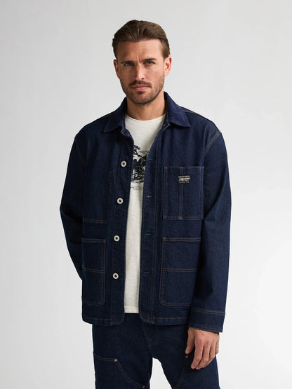 GIACCA UOMO IN DENIM WORKER PETROL INDUSTRIES – BLU