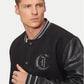 GIACCA MIX LEATHER BOMBER