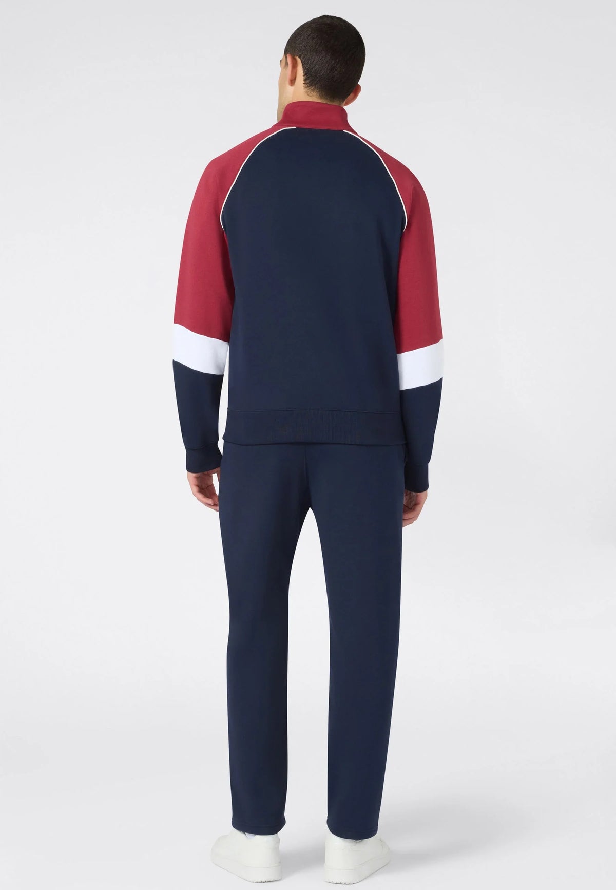 TUTA UOMO CHAMPION COLOR BLOCK FELPATA – BLU/BORDEAUX