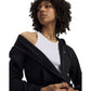 GIACCA FELPA DONNA UNDER ARMOUR ICON FLEECE IN MISTO COTONE – NERO