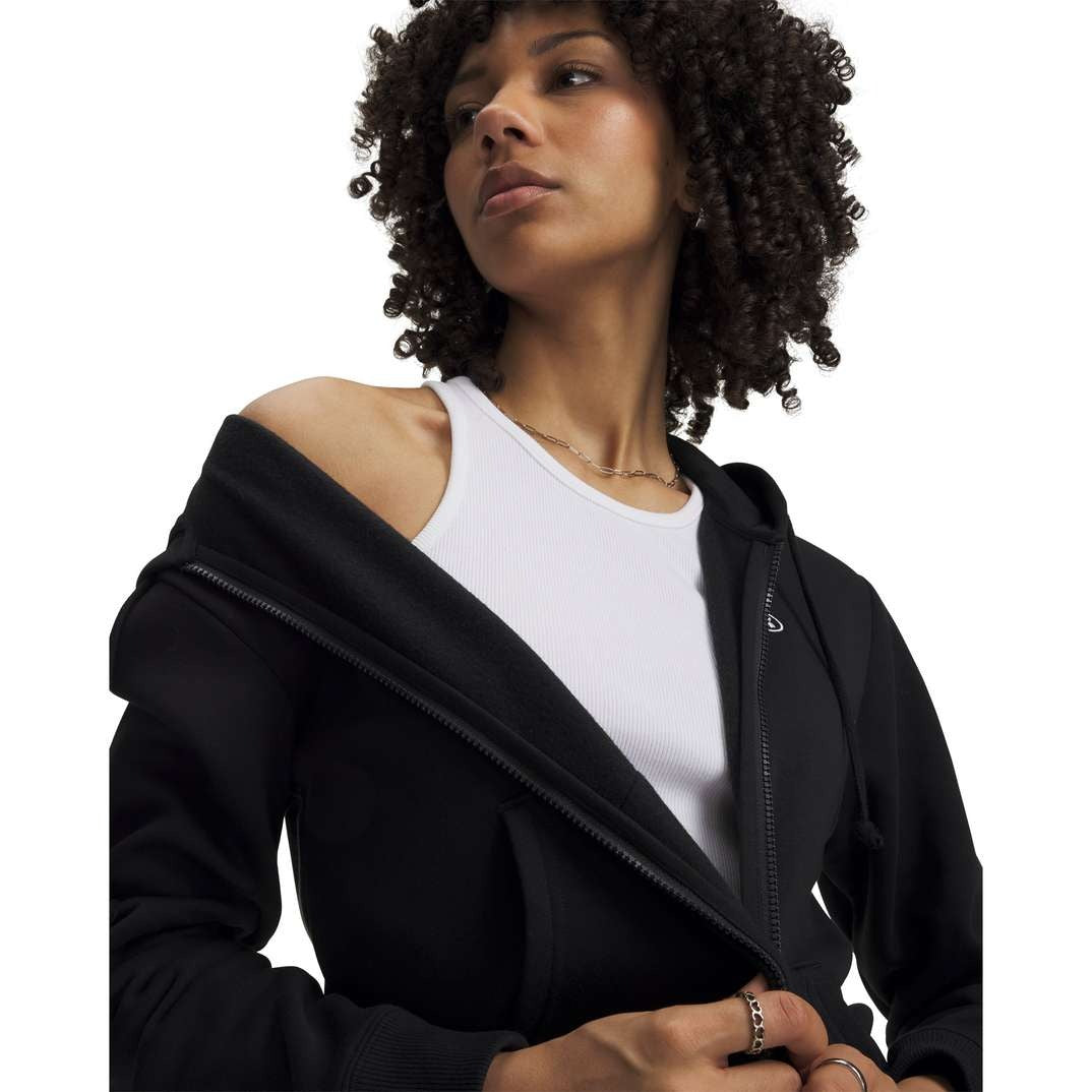GIACCA FELPA DONNA UNDER ARMOUR ICON FLEECE IN MISTO COTONE – NERO