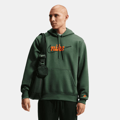 FELPA UOMO NIKE CLUB FLEECE CHENILLE CAPPUCCIO – VERDE