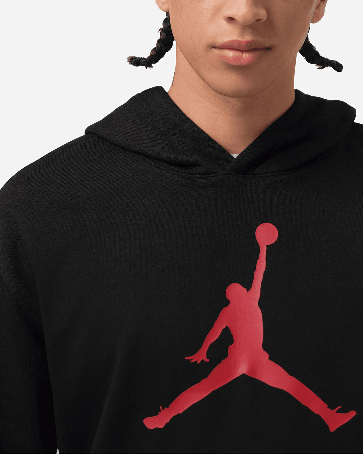 FELPA UOMO JORDAN BIG LOGO CAPPUCCIO – NERO