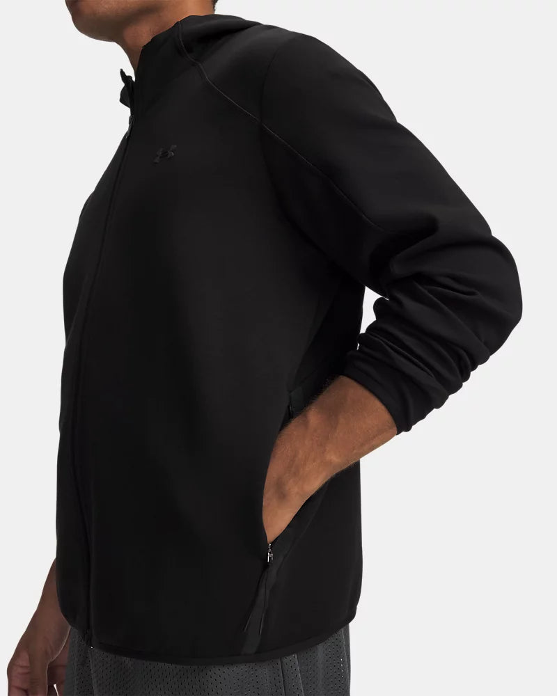 GIACCA CON CAPPUCCIO UOMO UNDER ARMOUR UNSTOPPABLE FLEECE – NERO