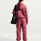 FELPA RAGAZZA NIKE STUDIO FLEECE CROP FULL ZIP – ROSA SMOKE