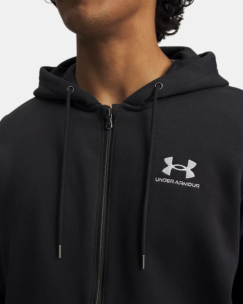 GIACCA FELPA UOMO UNDER ARMOUR ICON FLEECE IN MISTO COTONE – NERO