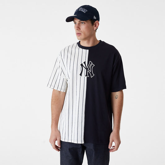 T-SHIRT NY YANKEES HALF STRIPPED