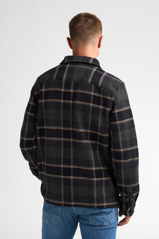 CAMICIA A QUADRI UOMO IN COTONE PETROL INDUSTRIES REGULAR FIT