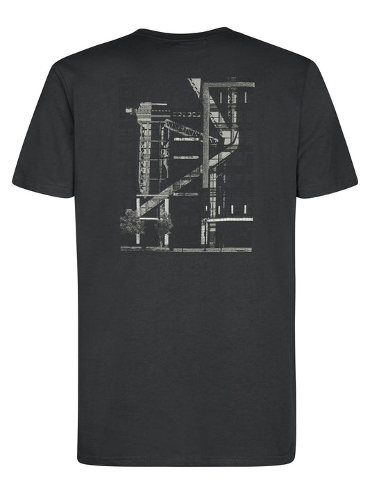 T-SHIRT UOMO IN COTONE PETROL INDUSTRIES GRIGIO ACCIAIO– REGULAR FIT