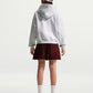FELPA RAGAZZA NIKE STUDIO FLEECE CROP FULL ZIP – GRIGIO