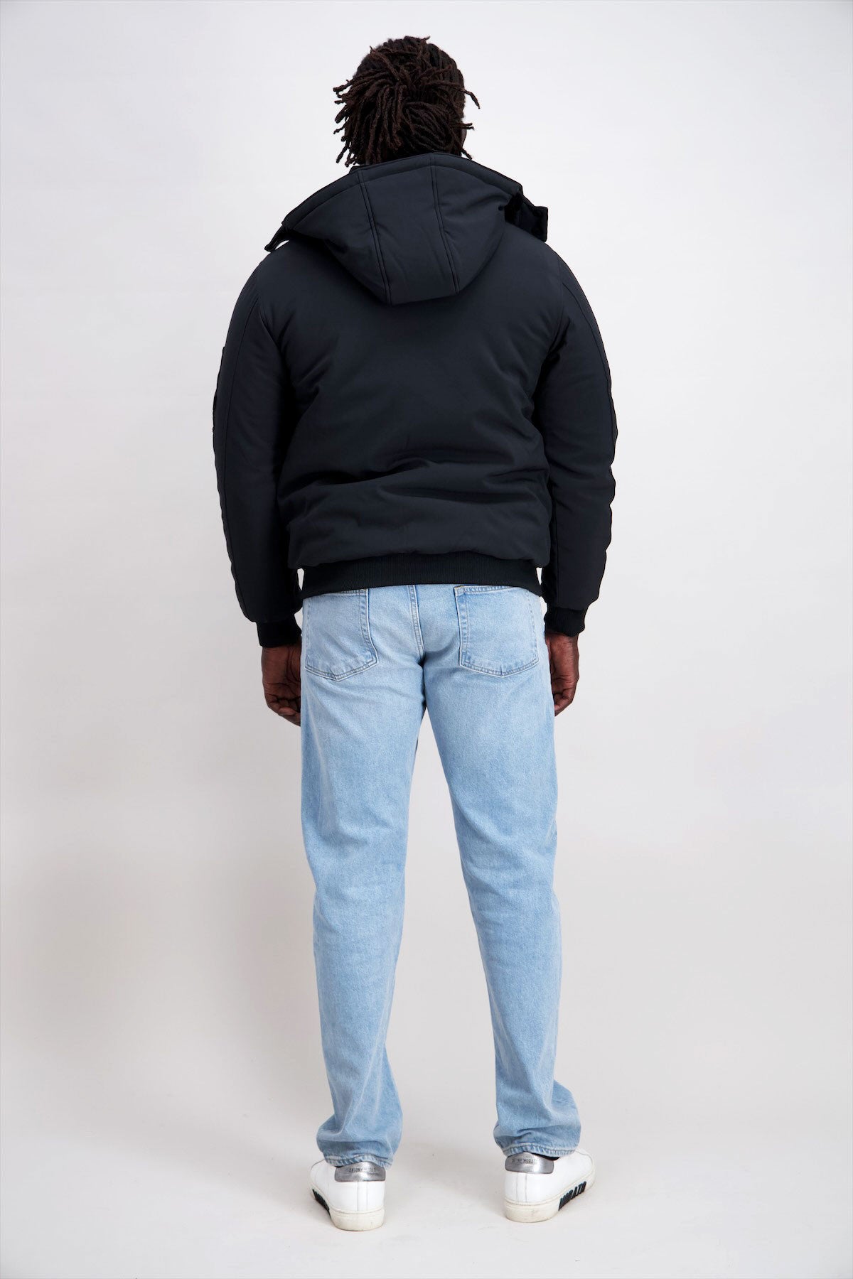 GIUBBOTTO BOMBER UOMO CON CAPPUCCIO PETROL INDUSTRIES –  NERO