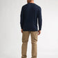 MAGLIONE UOMO GIROCOLLO IN MAGLIA FINE NAVY BLUE PETROL INDUSTRIES – REGULAR FIT