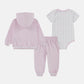 COMPLETO INFANT JORDAN BANDS SCRIPT 3SET - ROSA