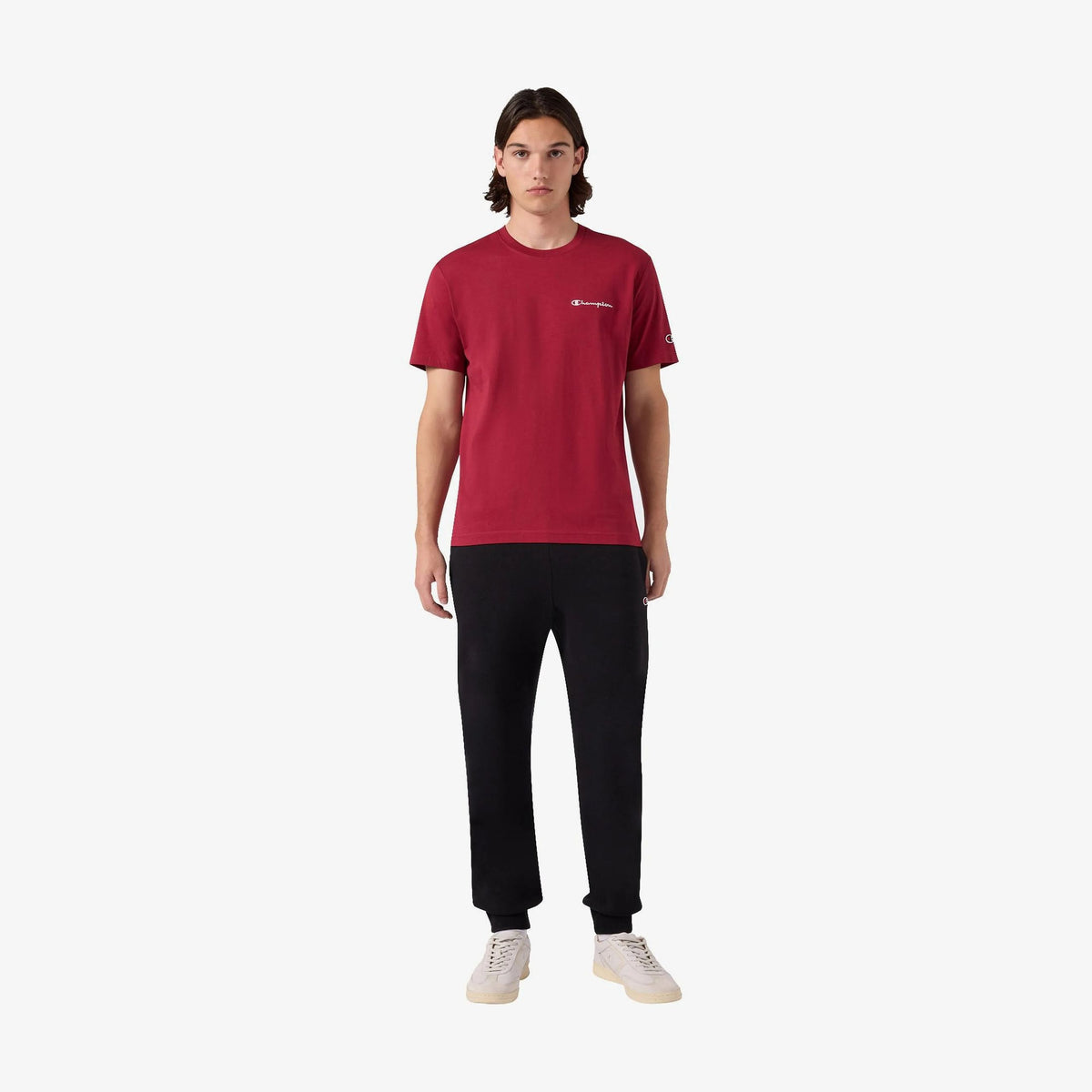 T-SHIRT UOMO CHAMPION ICONS LOGO RICAMATO – BORDEAUX