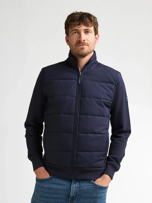 GIACCA IBRIDA UOMO IN COTONE PETROL INDUSTRIES TRAPUNTATO – BLU