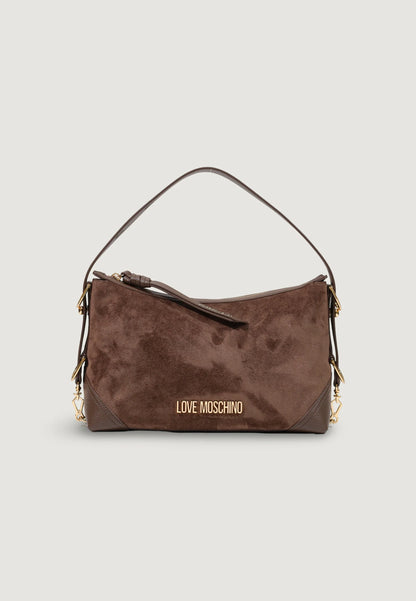 BORSA DONNA LOVE MOSCHINO TRACOLLA VELOUR – MARRONE