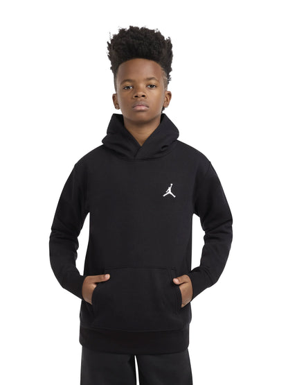 FELPA RAGAZZO JORDAN BROOKLYN CON CAPPUCCIO FLEECE- NERO