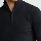 MAGLIONE UOMO MEZZA ZIP IN MAGLIA MORBIDA PETROL INDUSTRIES – REGULAR FIT CON COLLO ALTO E TASCHE