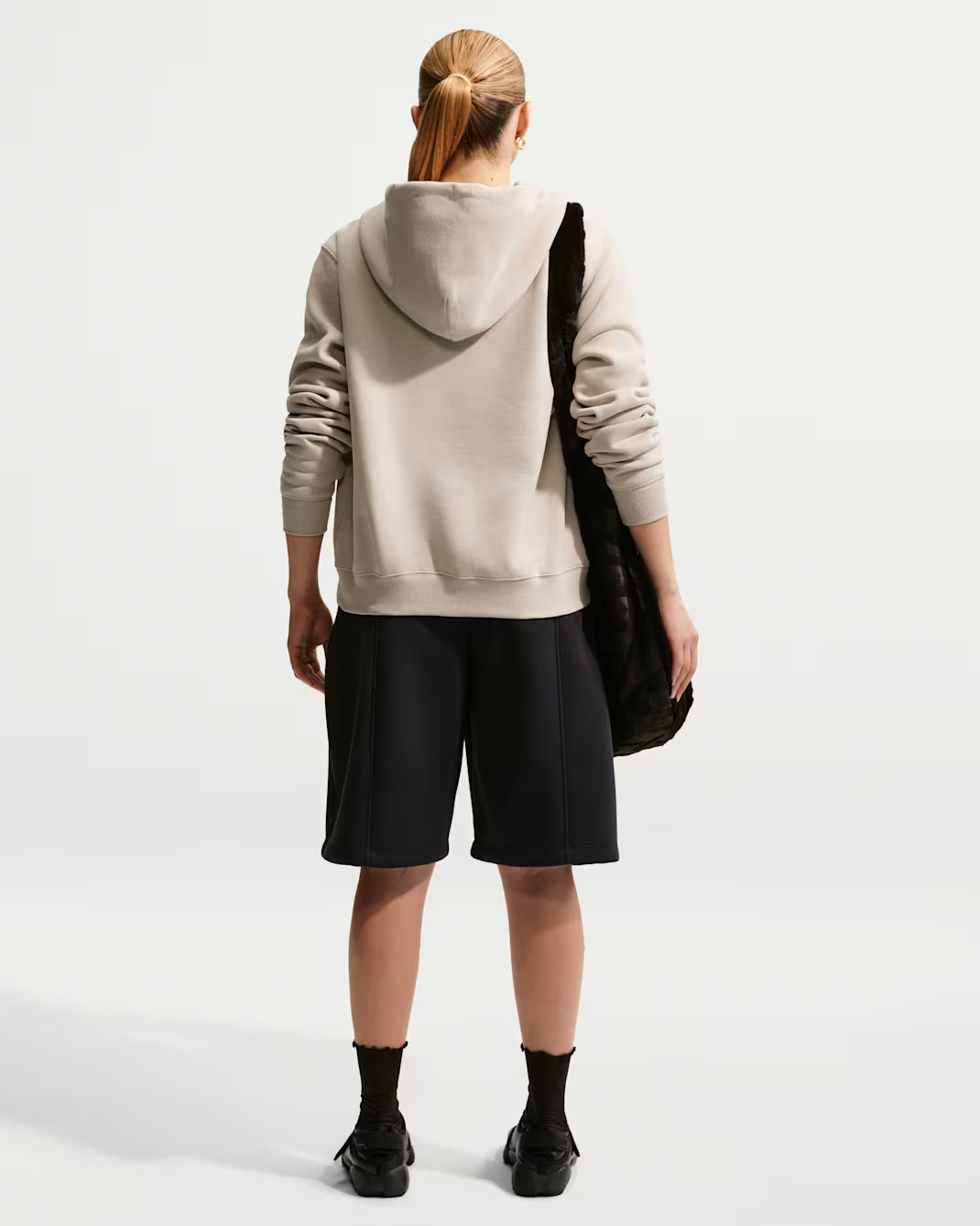 FELPA DONNA NIKE STUDIO FLEECE FULL-ZIP – BEIGE