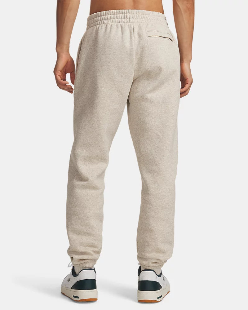 PANTALONI TUTA JOGGER UOMO UNDER ARMOUR ICON FLEECE IN MISTO COTONE – TIMBERWOLF TAUPE / BEIGE