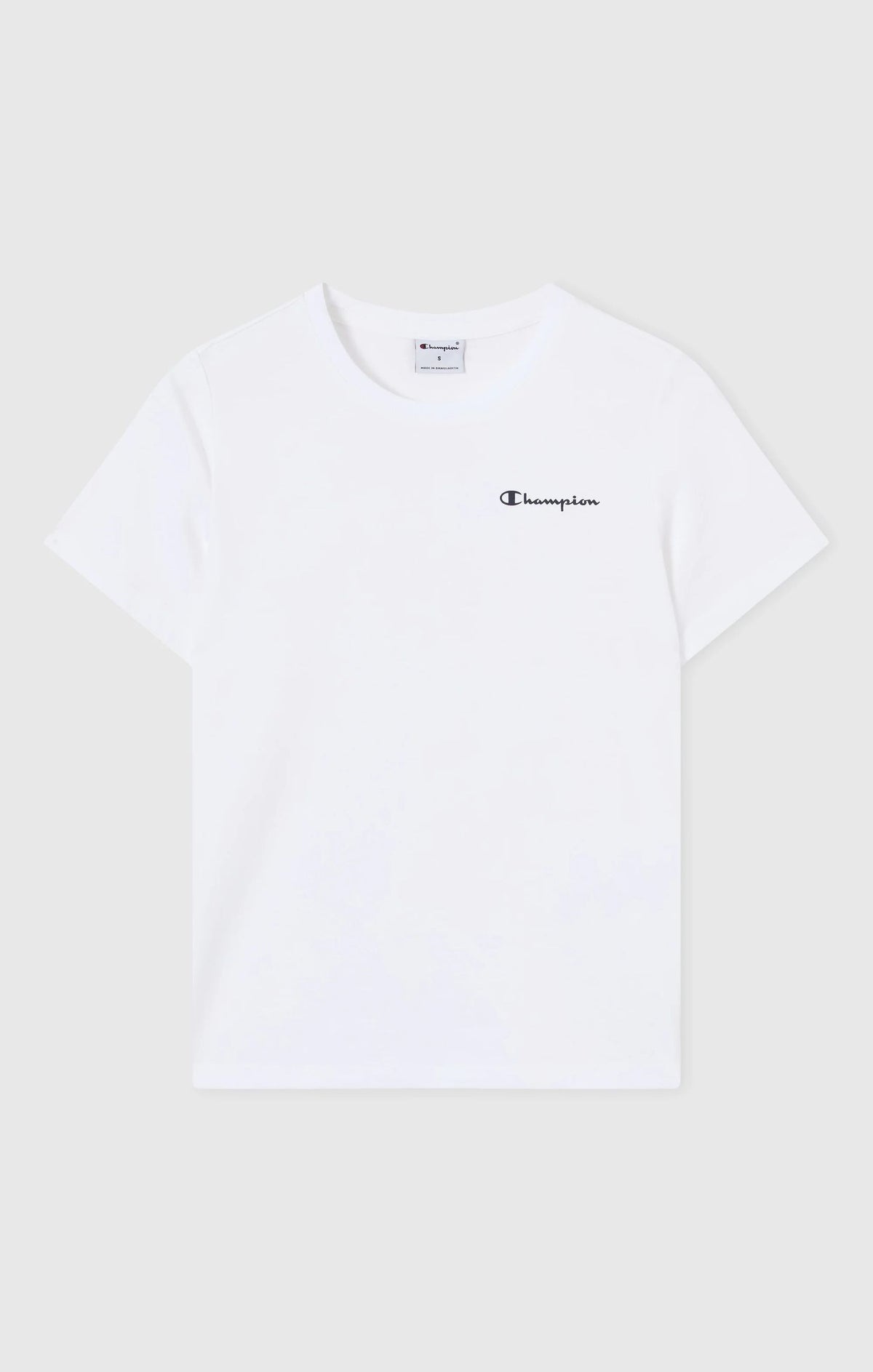 T-SHIRT DONNA CHAMPION SLIM FIT LOGO SCRIPT – BIANCO