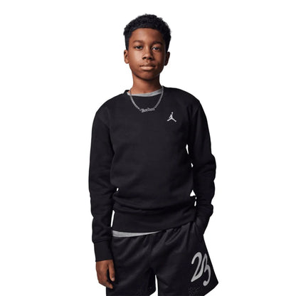 FELPA RAGAZZO JORDAN BROOKLYN FLEECE CREW – NERO