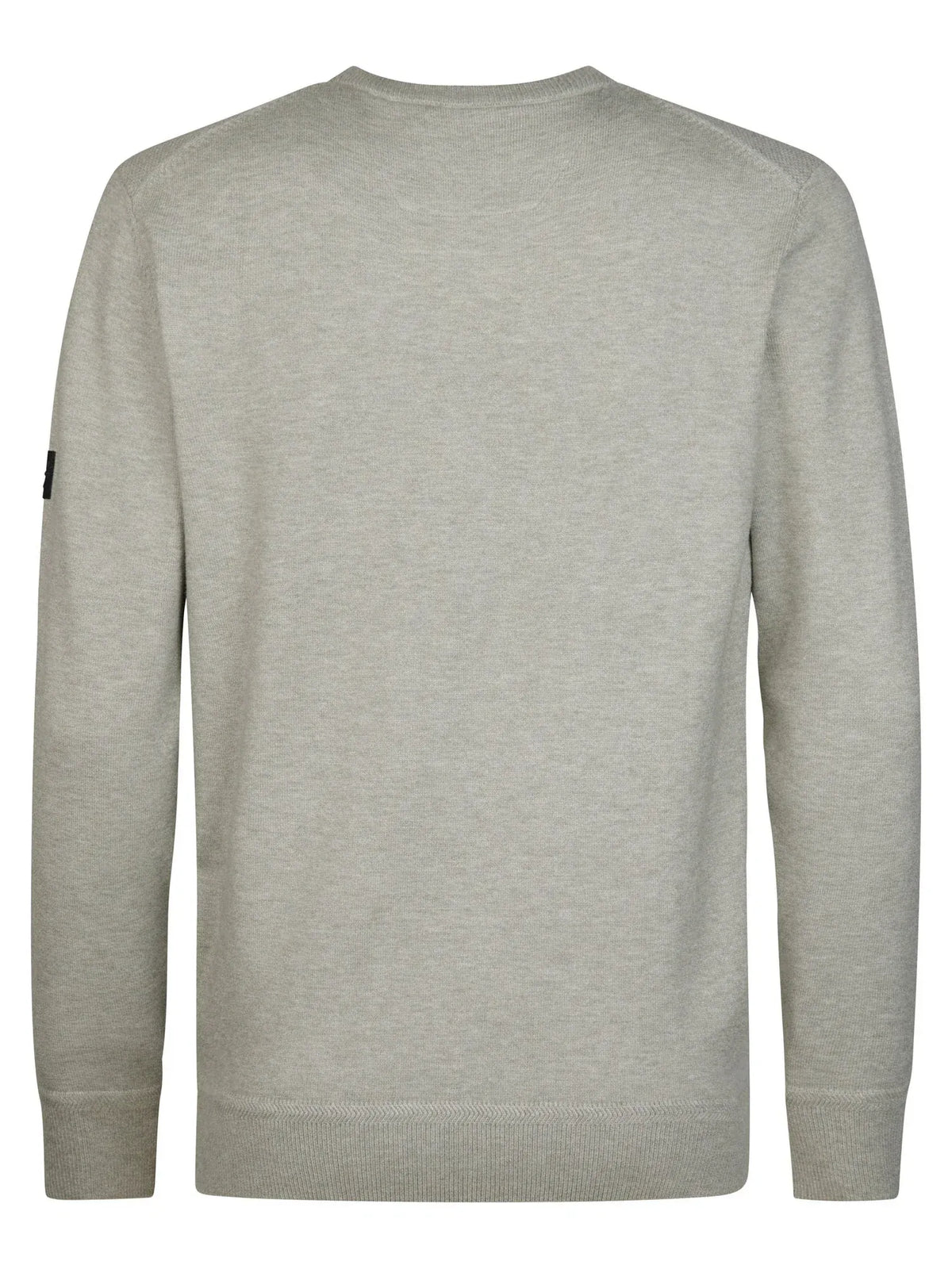 MAGLIA UOMO GIROCOLLO IN FILATO MELANGE PETROL INDUSTRIES REGULAR FIT – GRIGIO GHIACCIO / ICE GREY