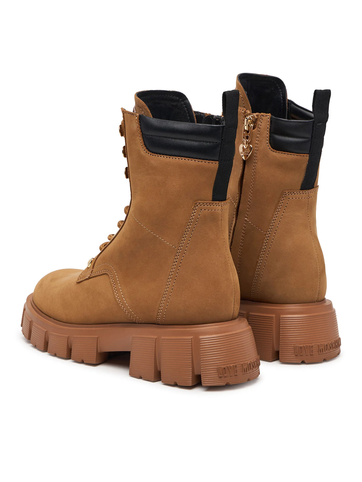 STIVALETTO DONNA LOVE MOSCHINO NABUK SCAMOSCIATO – MARRONE