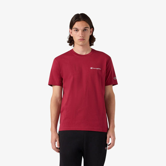 T-SHIRT UOMO CHAMPION ICONS LOGO RICAMATO – BORDEAUX