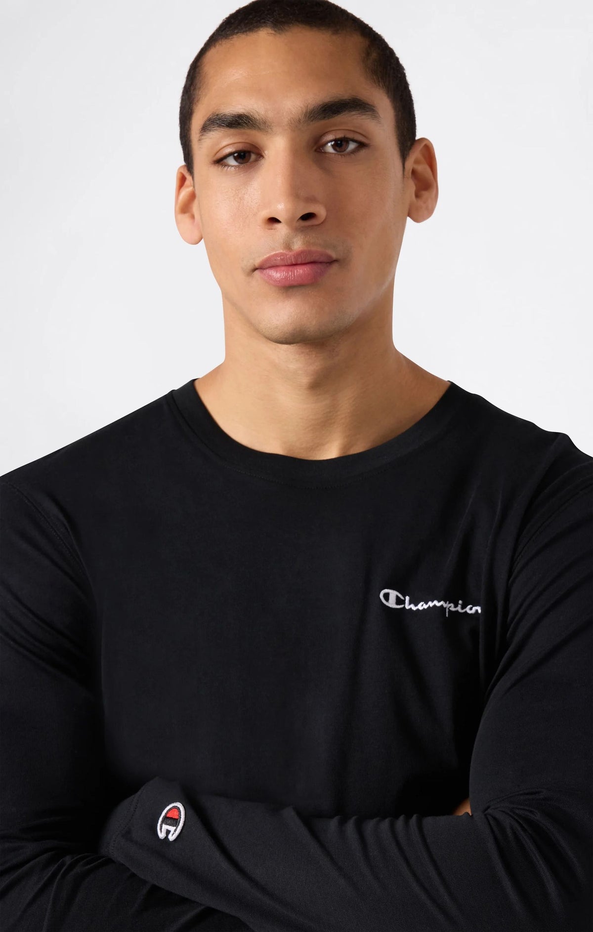 T-SHIRT UOMO CHAMPION ICONS MANICA LUNGA – NERO
