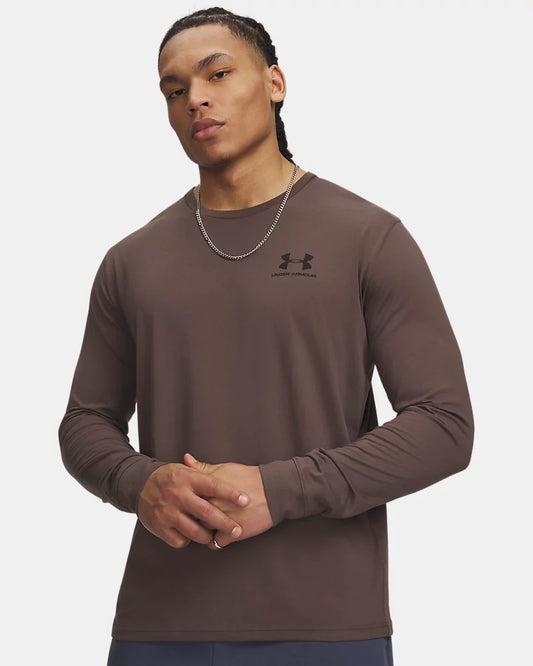 MAGLIA UOMO UNDER ARMOUR LEFT CHEST LOGO SHORT SLEEVE – MARRONE