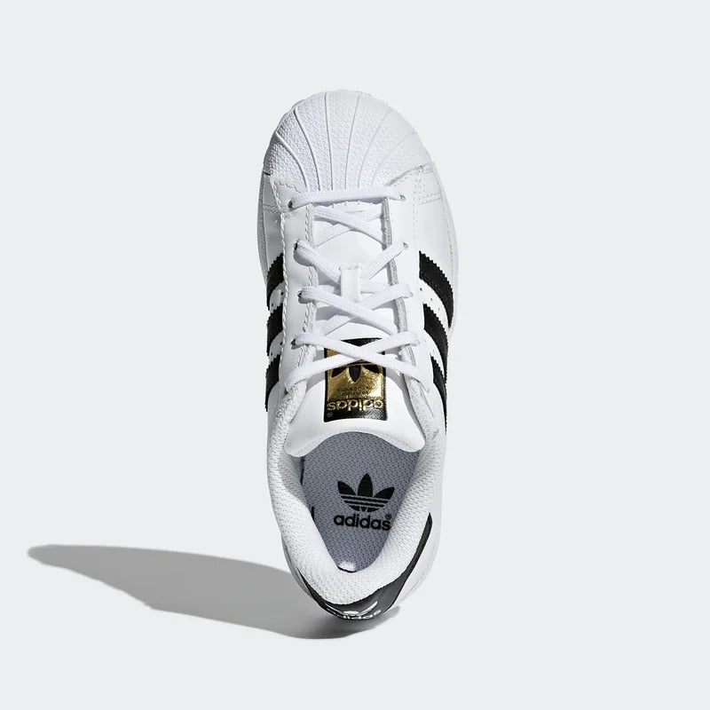 SNEAKERS BAMBINO ADIDAS SUPERSTAR PELLE – BIANCO E NERO - foto 4