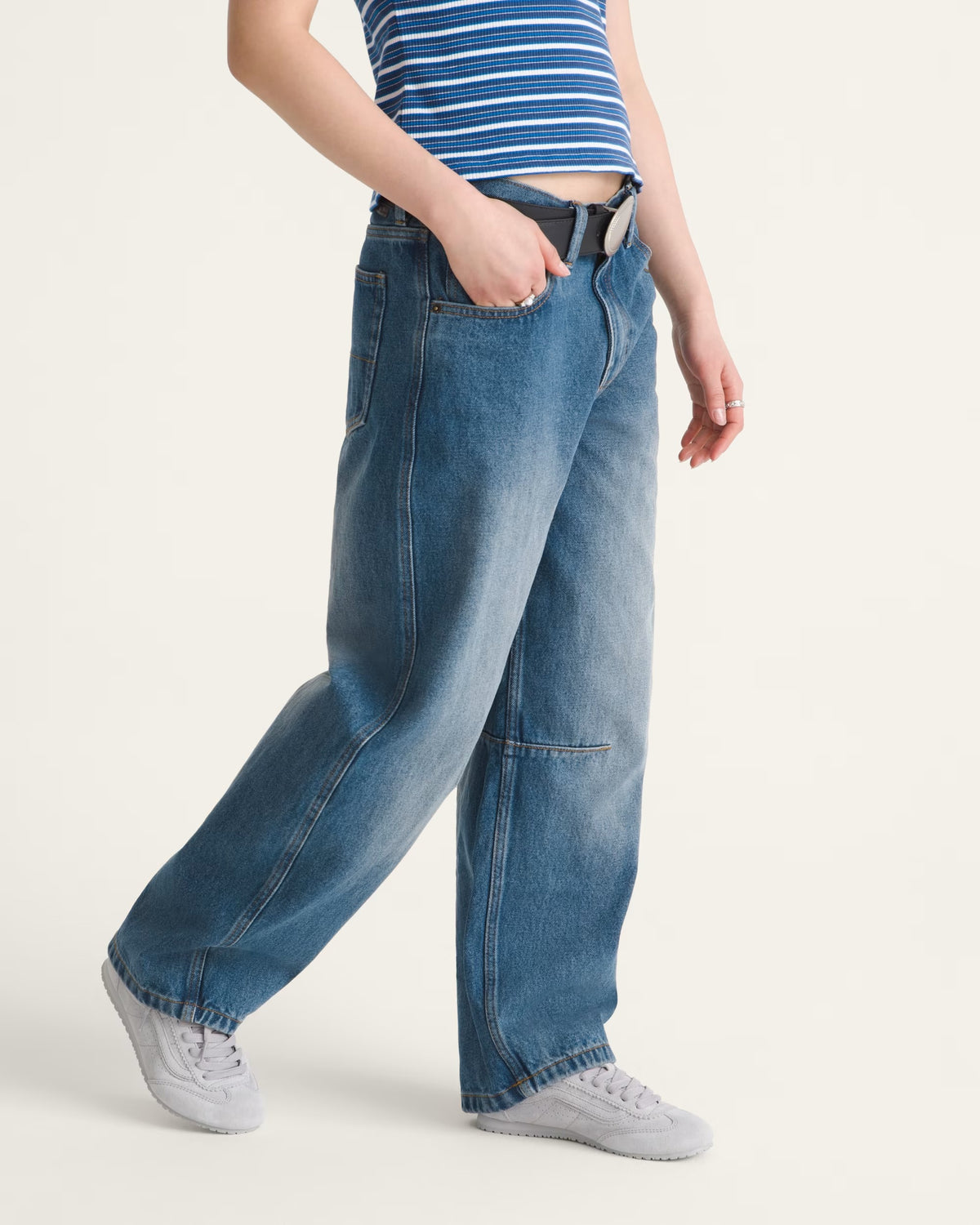 JEANS CHECK-5 MID RISE BARREL