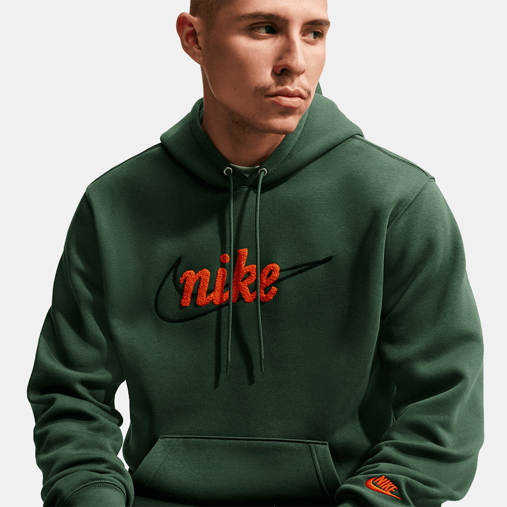 FELPA UOMO NIKE CLUB FLEECE CHENILLE CAPPUCCIO – VERDE