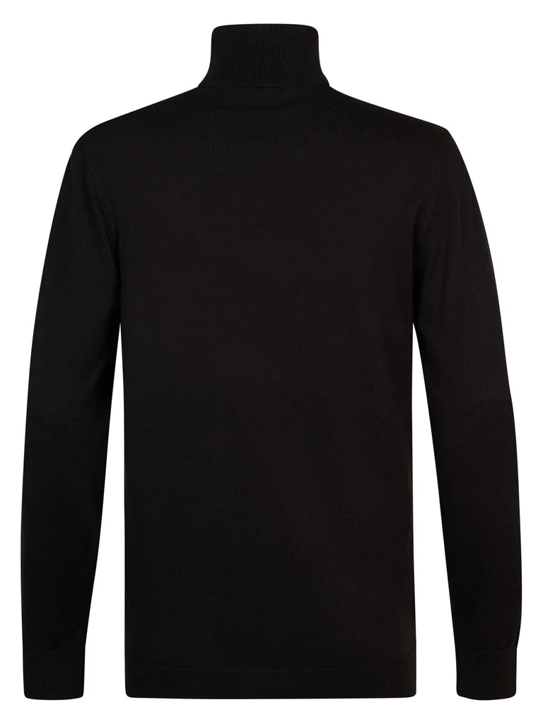 MAGLIONE UOMO A COLLO ALTO IN MAGLIA NERO PETROL INDUSTRIES – REGULAR FIT