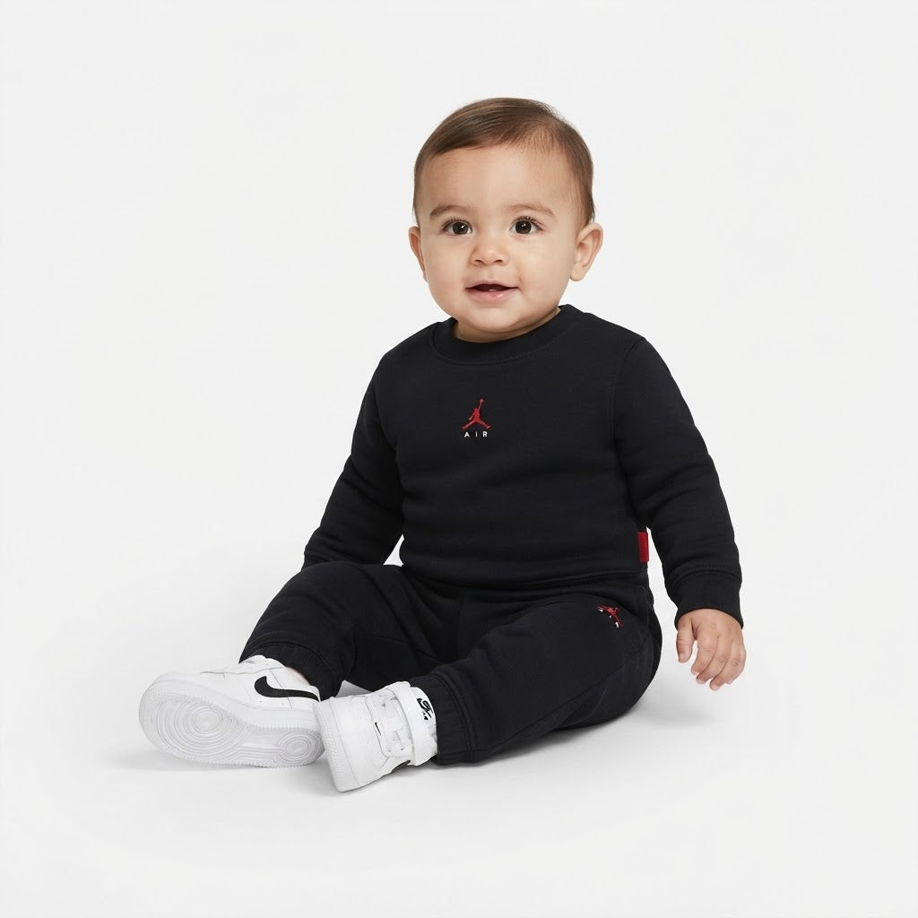 TUTA NEONATO JORDAN BROOKLYN FLEECE CREW – NERO