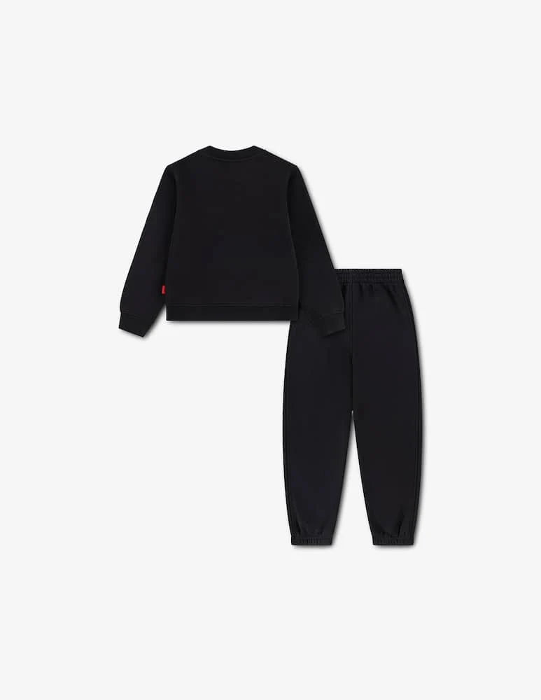 TUTA NEONATO JORDAN BROOKLYN FLEECE CREW – NERO - foto 2