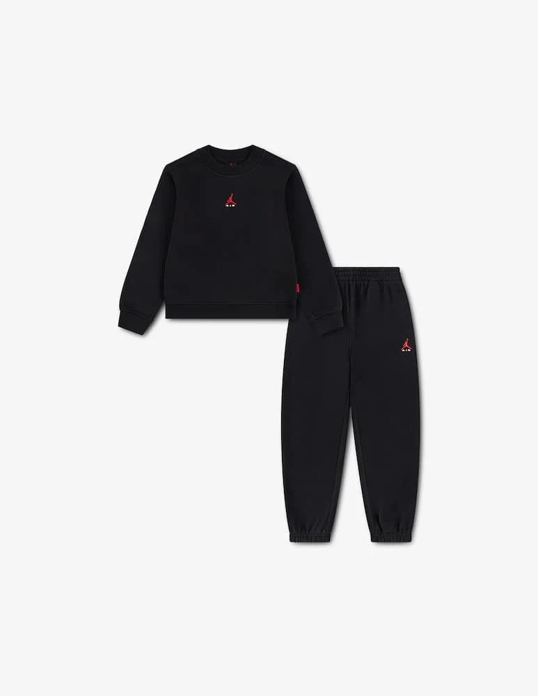 TUTA NEONATO JORDAN BROOKLYN FLEECE CREW – NERO - foto 3