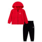 TUTA NEONATO JORDAN BROOKLYN FLEECE – ROSSO/NERO - foto 2