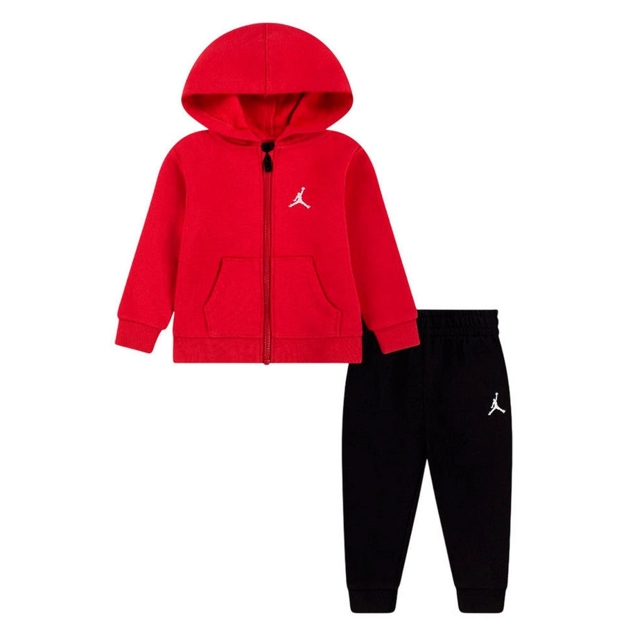 TUTA NEONATO JORDAN BROOKLYN FLEECE – ROSSO/NERO - foto 2