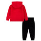 TUTA NEONATO JORDAN BROOKLYN FLEECE – ROSSO/NERO - foto 3
