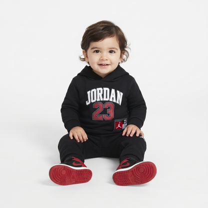 TUTA NEONATO JORDAN FLEECE SET – NERO