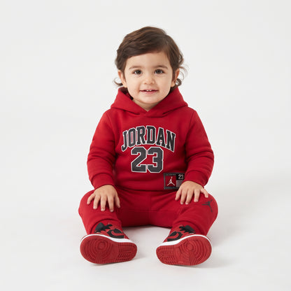 TUTA NEONATO JORDAN FLEECE SET – ROSSO