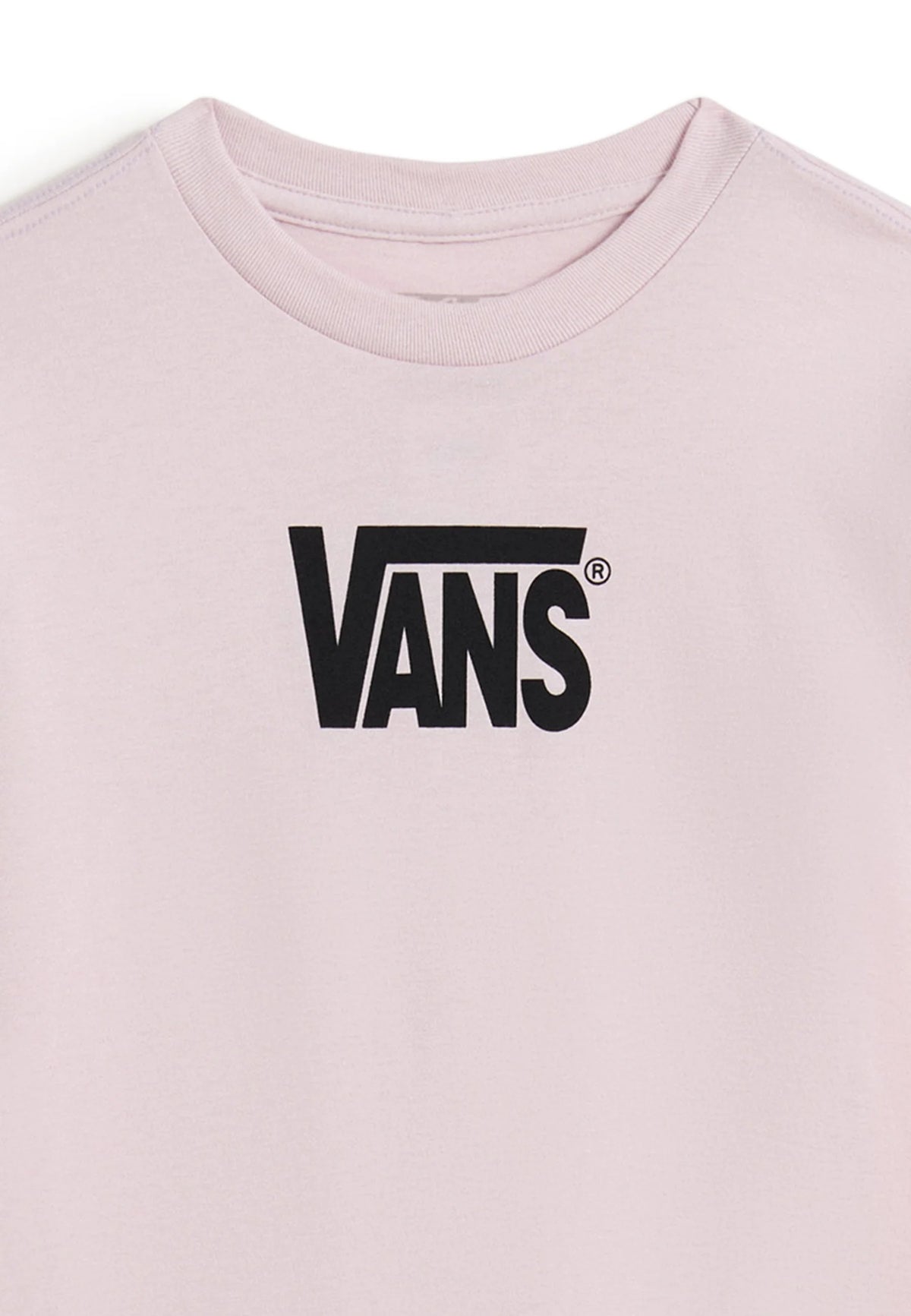 T-SHIRT DONNA VANS LOGO A MANICHE CORTE IN COTONE – PINK/ROSA